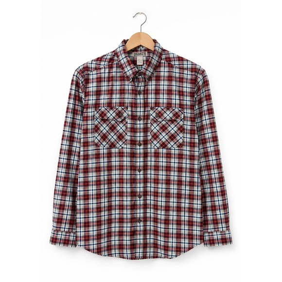 Duluth Trading Co Other - Duluth Trading Co Button Down Shirt Mens Large Red Plaid Flap Pockets Rugged